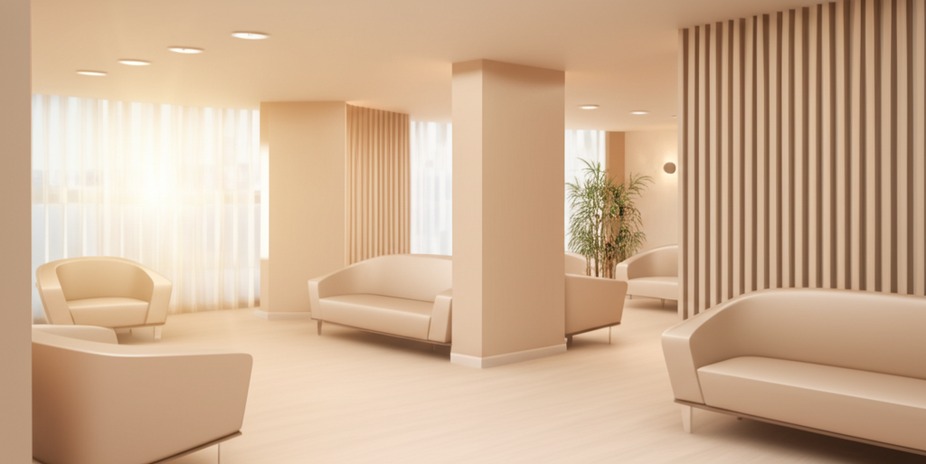 مركز زين الطبي - تصميم داخلي دافئ